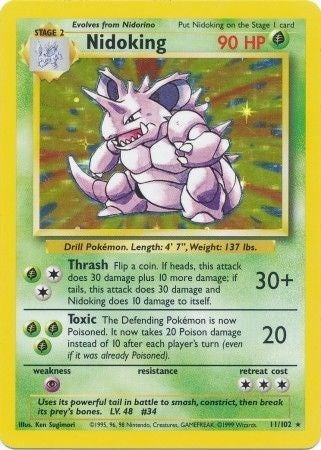 Nidoking (Base Set) Heavy Play Holofoil