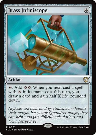 Brass Infiniscope (Commander: Secrets of Strixhaven) Light Play