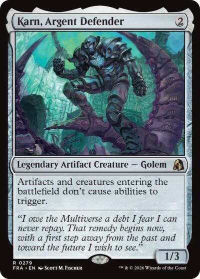 Karn, Argent Defender (Reality Fracture) Light Play