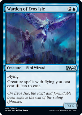 Warden of Evos Isle (Magic 2020 Core Set) Light Play