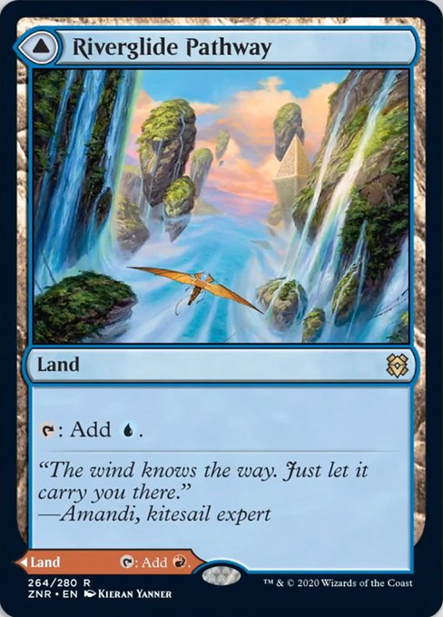 Riverglide Pathway / Lavaglide Pathway (Zendikar Rising) Light Play