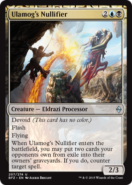Ulamog's Nullifier (Battle for Zendikar) Light Play