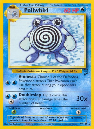 Poliwhirl (Base Set 2) Damaged / Poor