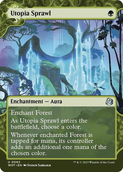 Utopia Sprawl (Wilds of Eldraine: Enchanting Tales) Light Play Foil