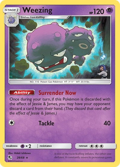 Weezing (Hidden Fates) Light Play Reverse Holofoil