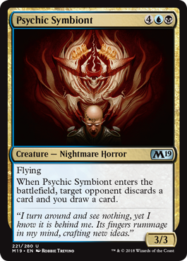Psychic Symbiont (Magic 2019 Core Set) Light Play Foil