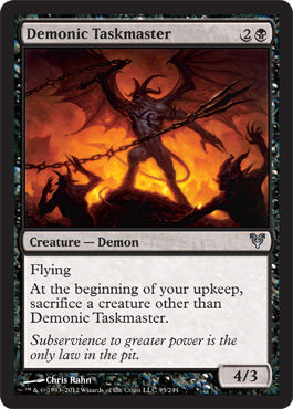 Demonic Taskmaster (Avacyn Restored) Light Play