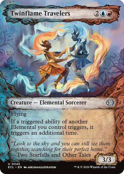 Twinflame Travelers (Showcase) (Lorwyn Eclipsed) Light Play Foil