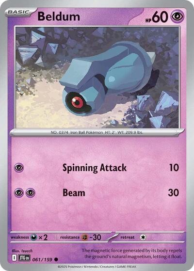 Beldum (SV09: Journey Together) Light Play Reverse Holofoil