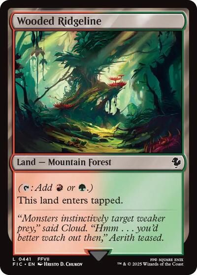 Wooded Ridgeline (Commander: FINAL FANTASY) Light Play