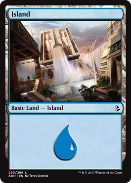 Island (259) (Amonkhet) Light Play