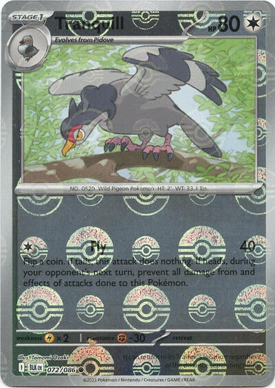 Tranquill (Poke Ball Pattern) (SV: Black Bolt) Light Play Holofoil