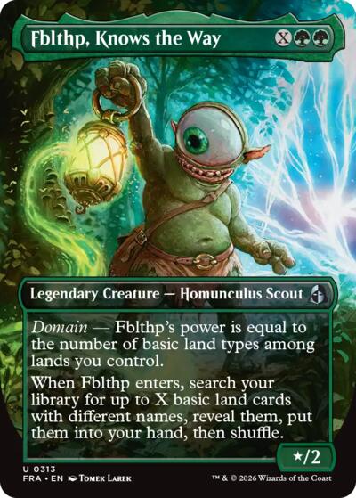 Fblthp, Knows the Way (Borderless) (Reality Fracture) Light Play Foil