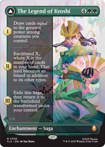 The Legend of Kyoshi (Borderless) (Avatar: The Last Airbender) Light Play Foil