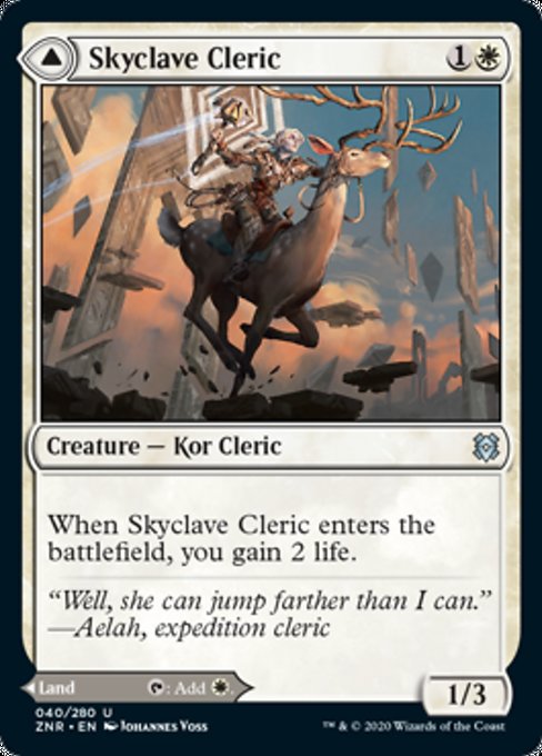 Skyclave Cleric / Skyclave Basilica (Zendikar Rising) Light Play