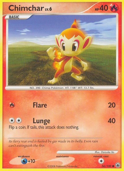 Chimchar (56) (Majestic Dawn) Medium Play