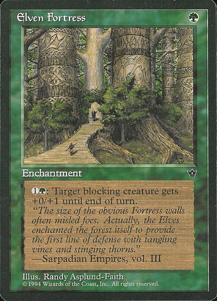 Elven Fortress (Asplund-Faith) (Fallen Empires) Medium Play