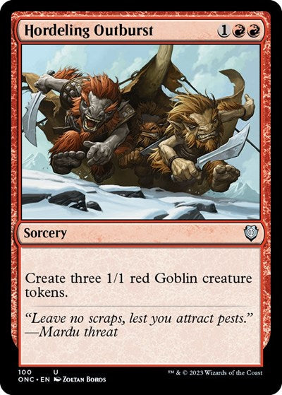 Hordeling Outburst (Commander: Phyrexia: All Will Be One) Light Play