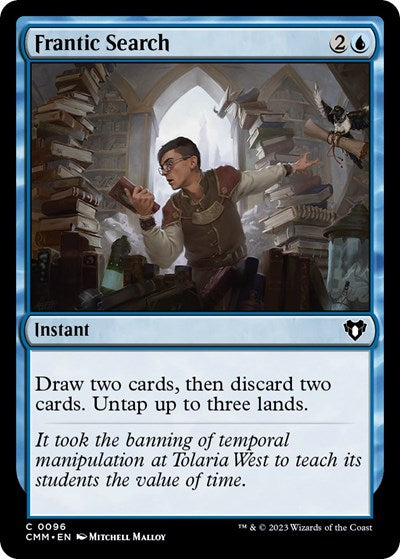Frantic Search (Commander Masters) Light Play Foil