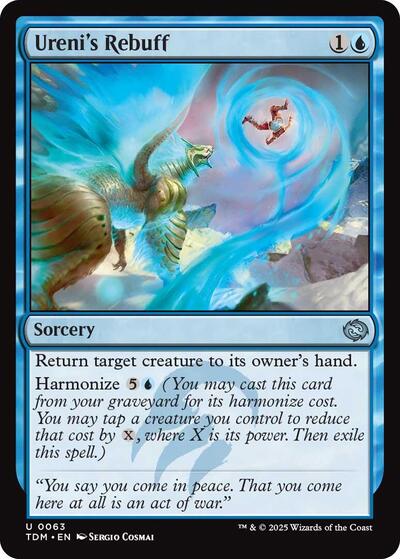Ureni's Rebuff (Tarkir: Dragonstorm) Light Play Foil