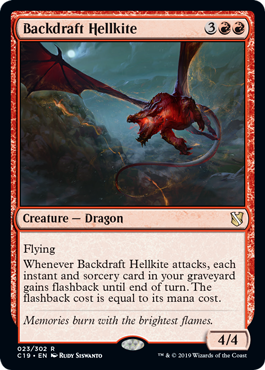 Backdraft Hellkite (Commander 2019) Light Play