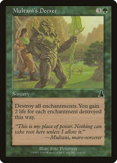 Multani's Decree (Urza's Destiny) Light Play