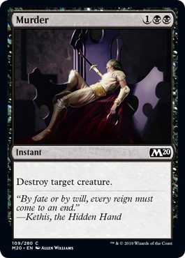 Murder (Magic 2020 Core Set) Light Play