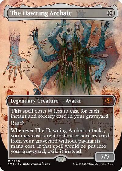 The Dawning Archaic (Borderless) (Secrets of Strixhaven) Near Mint Foil