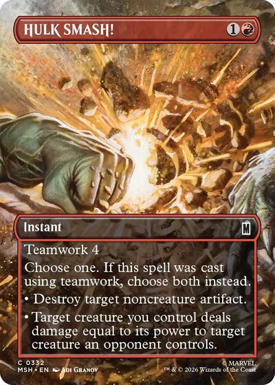 HULK SMASH! (Borderless) (Marvel Super Heroes) Light Play Foil