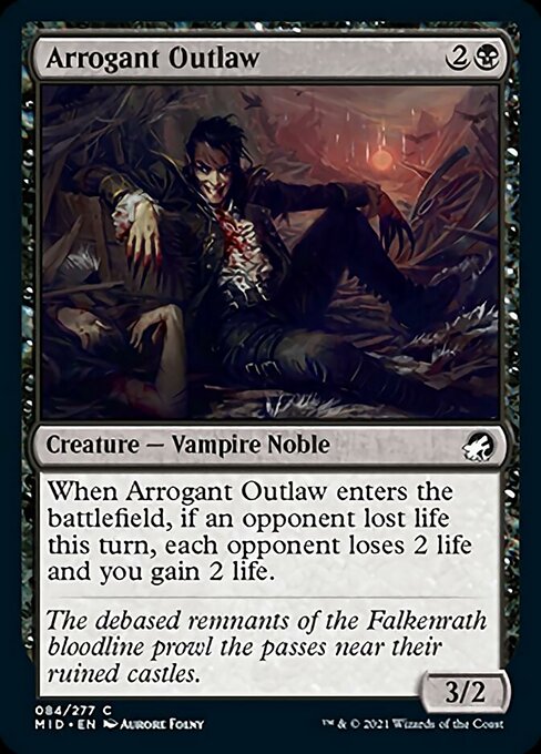 Arrogant Outlaw (Innistrad: Midnight Hunt) Light Play