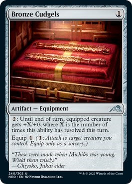 Bronze Cudgels (Kamigawa: Neon Dynasty) Light Play