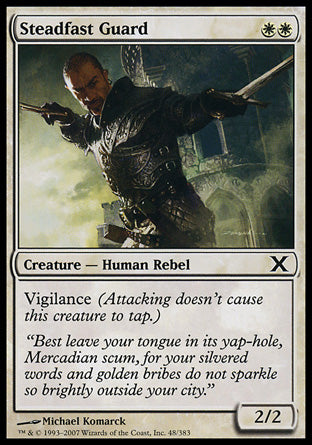 Steadfast Guard (10th Edition) Light Play
