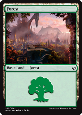 Forest (263) (War of the Spark) Light Play