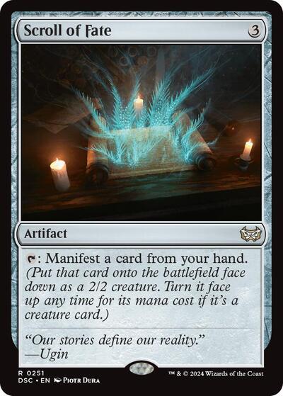 Scroll of Fate (Commander: Duskmourn: House of Horror) Light Play