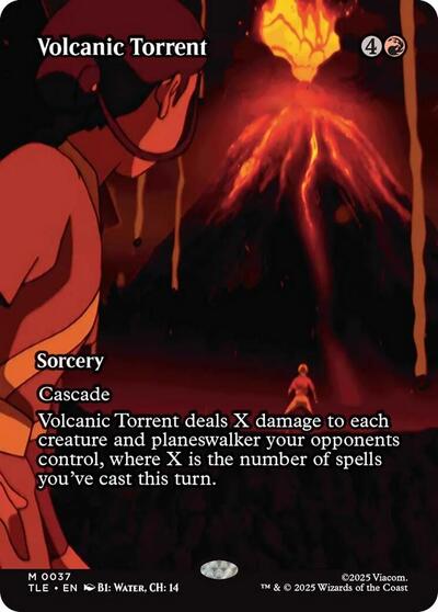 Volcanic Torrent (Borderless) (Avatar: The Last Airbender: Eternal-Legal) Light Play