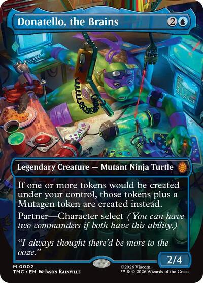Donatello, the Brains (Borderless) (Commander: Teenage Mutant Ninja Turtles) Light Play Foil