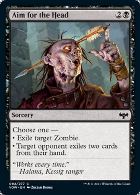 Aim for the Head (Innistrad: Crimson Vow) Light Play Foil