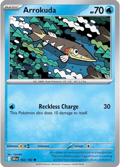 Arrokuda (SV10: Destined Rivals) Light Play Reverse Holofoil