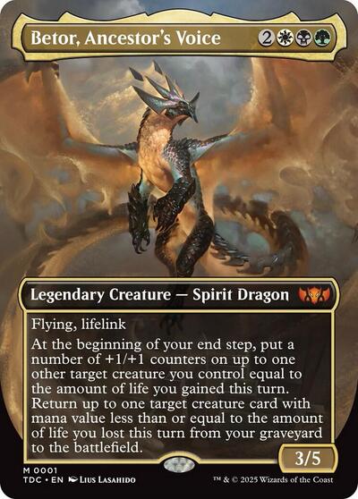 Betor, Ancestor's Voice (Borderless) (Commander: Tarkir: Dragonstorm) Light Play