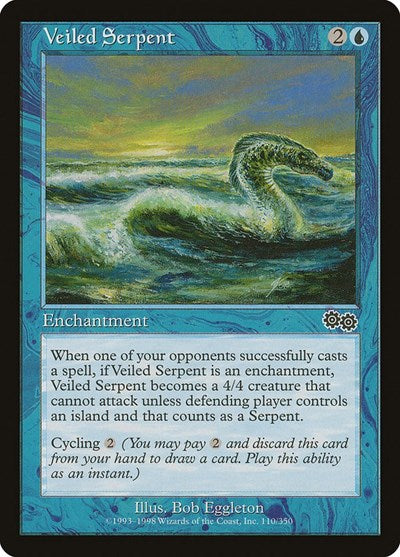 Veiled Serpent (Urza's Saga) Light Play