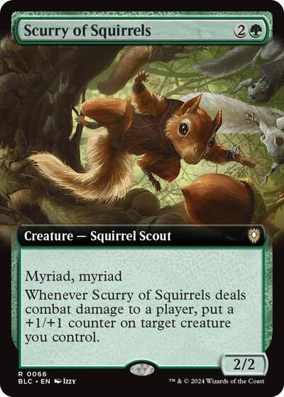 Scurry of Squirrels (Extended Art) (Commander: Bloomburrow) Light Play
