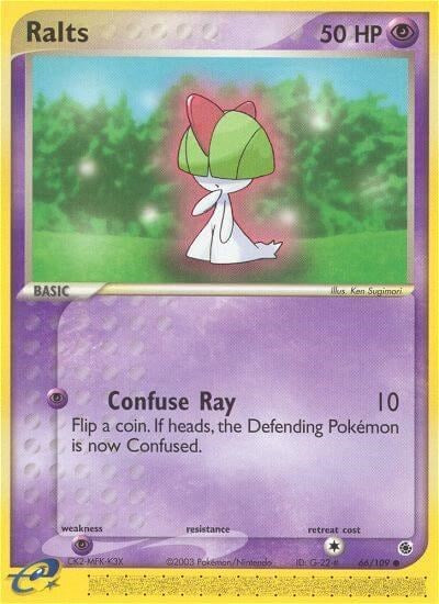 Ralts - 66 (Ruby and Sapphire) Light Play Reverse Holofoil