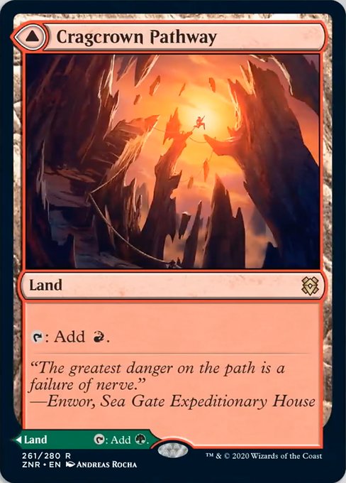 Cragcrown Pathway / Timbercrown Pathway (Zendikar Rising) Near Mint