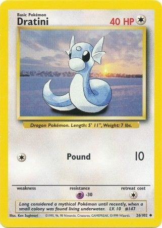 Dratini (Base Set) Light Play