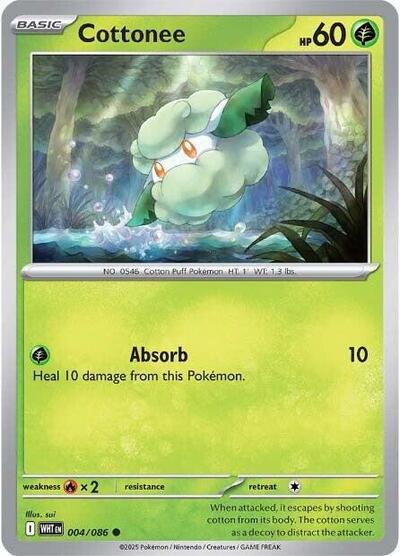 Cottonee (SV: White Flare) Light Play Reverse Holofoil