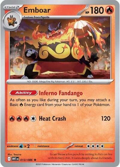 Emboar (SV: White Flare) Light Play Holofoil