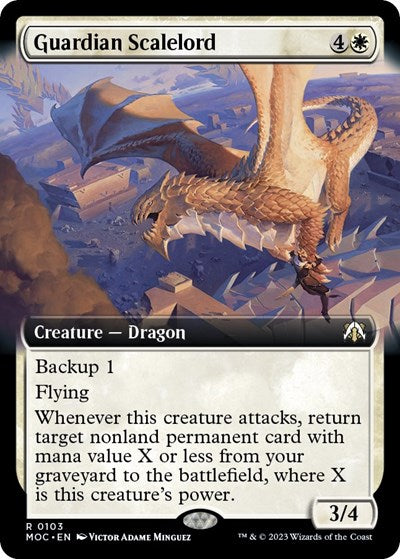 Guardian Scalelord (Extended Art) (Commander: March of the Machine) Light Play