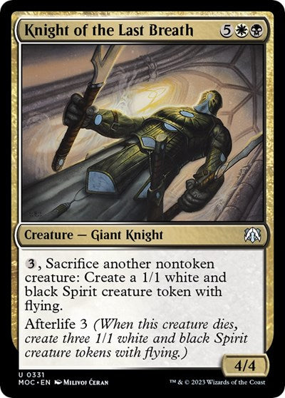 Knight of the Last Breath (Commander: March of the Machine) Light Play
