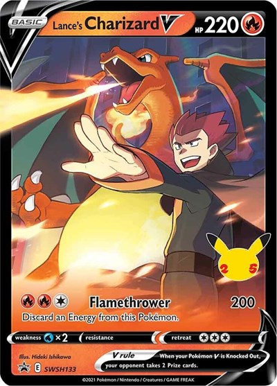 Lance's Charizard V - SWSH133 (SWSH: Sword & Shield Promo Cards) Light Play Holofoil