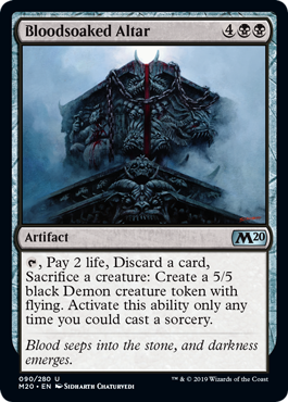 Bloodsoaked Altar (Magic 2020 Core Set) Light Play Foil